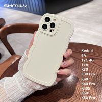 เคสโทรศัพท์แบบเรียบง่ายทำจากซิลิโคนนิ่มสำหรับ Redmi 12C 9A 4G K30 K30 11A โปร K40 K40โปร K40S K50 K50โปรหรูหราทำจากซิลิโคนนิ่ม TPU ลูกคลื่นเคสโทรศัพท์แฟชั่นแบบมีเอกลักษณ์ยอดนิยม