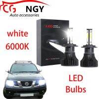 สำหรับ Nissan Navara (D40) 2007ถึง2014-LED หลอดไฟหน้าสว่าง6000K สีขาวสูงและต่ำคานชุด (1คู่)