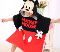 Children hooded bath towel cartoon Mickey cars kids Boy girl cotton soft absorbent beach towel