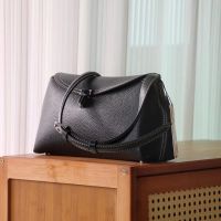 T-Lock Buckle Bag 2023 Years New Commuter Fries Bag Small Bag Women S Bags Cowhide Shoulder Bag Armpit Bucket Bag