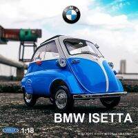 ชิ้นส่วนรถยนต์1:18 BMW Isetta Mainan Mobil Logam Campuran Diecast &amp; Mainan Kendaraan โมเดล Mobil Miniatur โมเดล Skala Mainan Unak-Anak