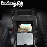 zxfgew สำหรับ Honda Civic 10Th 2017-2021ศูนย์กลางควบคุมที่พักแขนซ่อนกล่องเก็บของที่จับอุปกรณ์เสริมรถยนต์เก็บของอเนกประสงค์ Munti