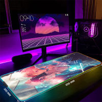 Re ศูนย์ RGB M Ousepad เล่นเกมขนาดใหญ่ Mousepads ส่องสว่างแผ่นรองเมาส์บิ๊ก LED แผ่นรองเม้าส์โต๊ะ Pad Backlit แป้นพิมพ์เสื่อ