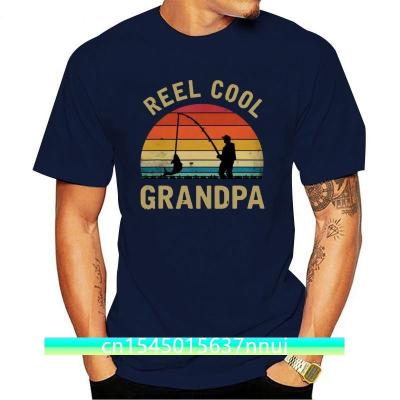 Reel Cool Grandpa Fish Fishing Mens Vintage T Shirt Fathers Day Gift Retro Tee Birthday Gift Tee Shirt