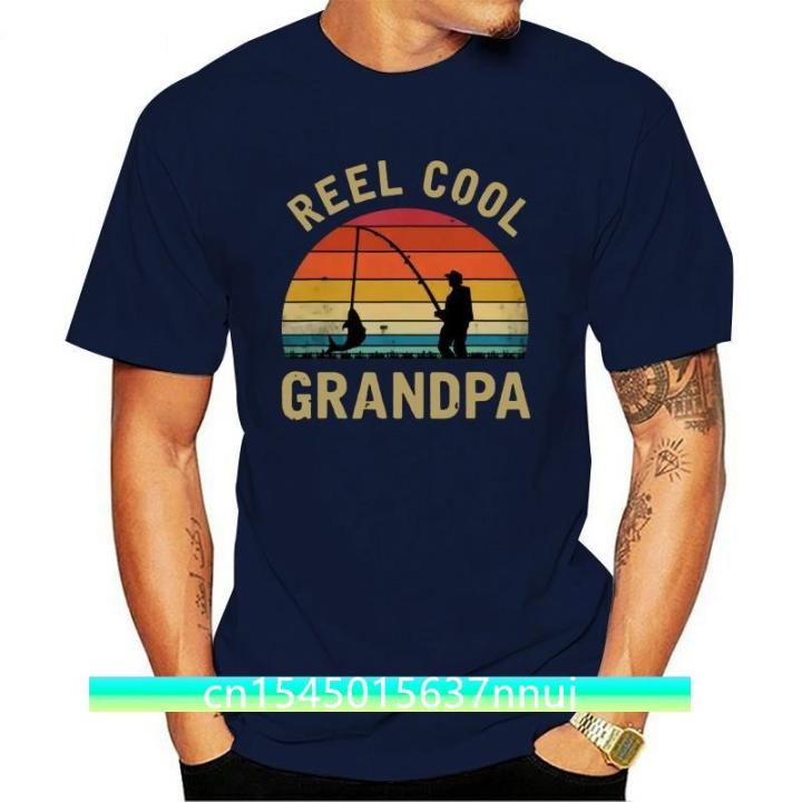 reel-cool-grandpa-fish-fishing-mens-vintage-t-shirt-fathers-day-gift-retro-tee-birthday-gift-tee-shirt