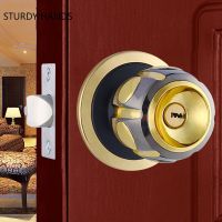 Bathroom Spherical Door Lock Zinc Alloy Single Tongue Door Lock European Deadbolt Lock Indoor Hardware Supplies Home Accessories