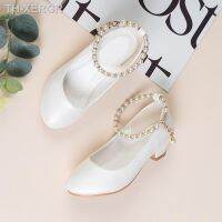 【hot】卐☽✧  Girls High-heeled Leather Shoes Childrens Middle-aged Kids Wedding Host Show