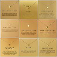 Gold Color Key Circle Necklace For Women Minimalist Infinity Pendant Necklaces Valentines Day Gift Necklace With Card