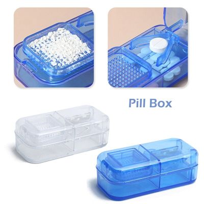 Mini 1pcs Pill Cutter Medicine Box Pill Cutting Splitter Drugs Tablet Cutter Divider Storage Case Pill Box Pill Cases &amp; Splitter Medicine  First Aid S