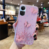 แพทช์ผีเสื้อสำหรับ OPPO Reno 10ซีรีส์5กรัมเคสใส่โทรศัพท์ OPPO Reno 10 5กรัม2023 TPU Softcase ฝาหลัง OPPO Reno 10 Pro