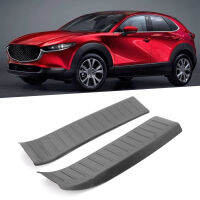 2pcs รถด้านหลังกันชน Protector Trunk เหยียบสีดำการปรับเปลี่ยนสำหรับ MAZDA CX-30 2020-2021