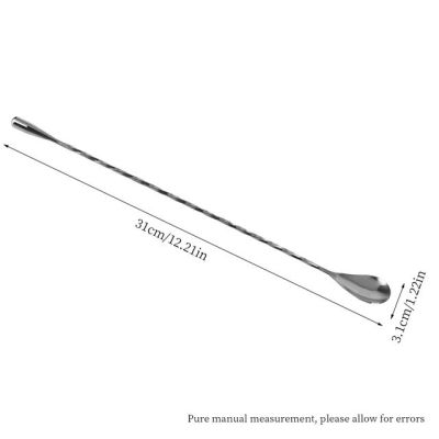 【✆New✆】 liuaihong ชุดช้อนค็อกเทลบาร์บาร์เทนเดอร์มืออาชีพกระบอกผสมค็อกเทลลายเกลียวช้อนค็อกเทลแถบสแตนเลสแถบเครื่องมือ Toolsz