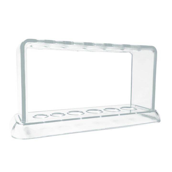 Plastic Clear Test Tube Rack 6 Holes Stand Lab Test Tube Stand Shelf