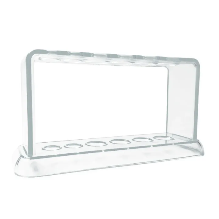Plastic Clear Test Tube Rack 6 Holes Stand Lab Test Tube Stand Shelf