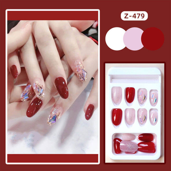 Gold Foil Glue on Acrylic Nails No Gel or UV Light Needed Easy to Apply