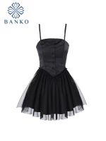 ✥۞┋ 2022 Y2k Black Mini Dress Women 39;s Summer Fashion Party Vacation Sexy Sleeveless Vintage Lace Patchwork Clubwear Clothes Female