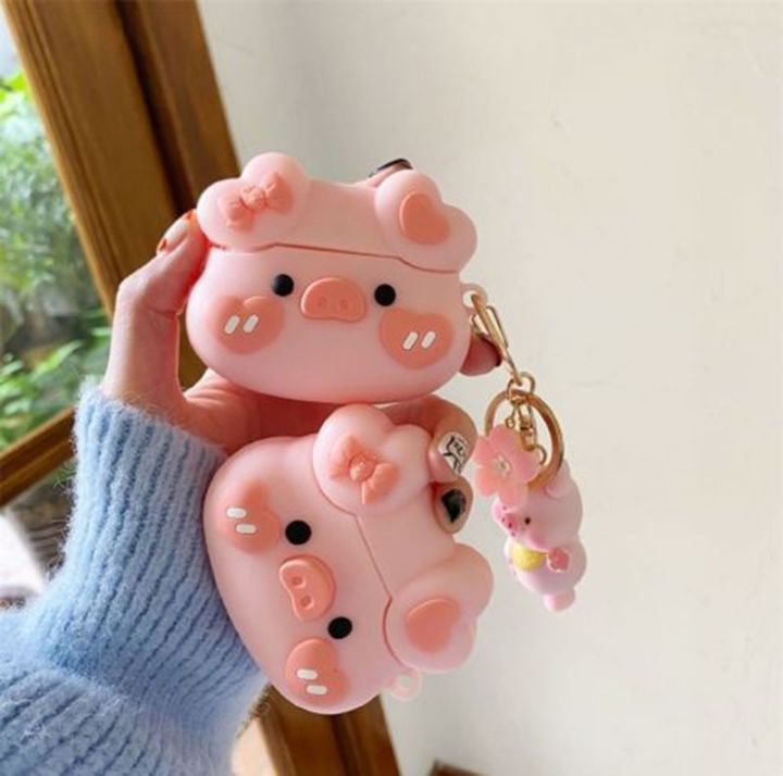 cute-cartoon-flower-pig-case-for-apple-airpods-3rd-gen-new-silicone-wireless-earphone-case-cover-for-airpods-2-3-pro-keychain-headphones-accessories