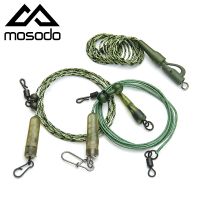 【LZ】۩  Mosodo trança de linha de pesca linha líder de pesca de carpa núcleo de chumbo 80cm cordão central com clipes giratórios de chumbo