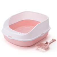 Litter Box Cat Autolimpiable Large Plastics Indoor Toilet Bedpan Anti Splash Products House Furniture Selfs Cleaning Accessories