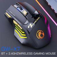 ZZOOI IMICE7 Button Double Click Free 2.4G Mute Rechargeable Colorful Breathing Light Wireless Game Mouse Rechargeable Wireless Mouse