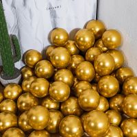 200PCS/PACK 5-inch Gold Metal Balloon Birthday Party Decoration Balloon Balloons