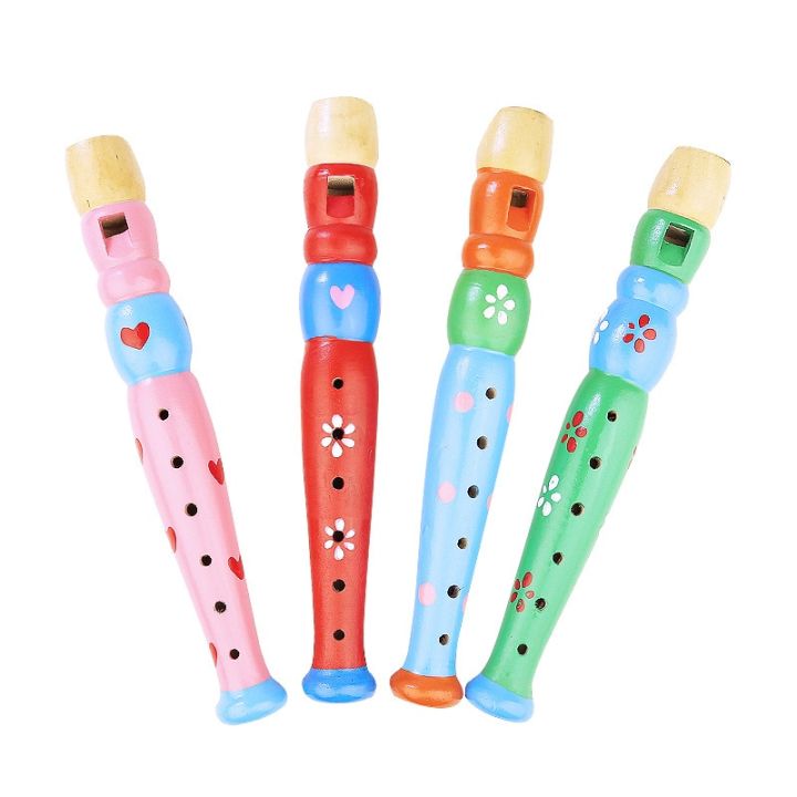 lamontuo-แตรแตรทรัมเป็ตแตรทำจากไม้ที่มีสีสัน20ซม-เครื่องดนตรีของเล่นได้สำหรับเด็กการเรียนรู้ของลูกน้อยของเล่นเด็กเสริมการเรียนรู้เพลง