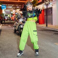 [COD] Girls dance costumes for childrens 1st catwalk performances navel costumes hip-hop bboy foreign style