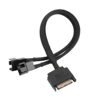 SATA 15Pin to 2 Way 3Pin 4Pin Fan Power Adapter Extension Cable Wire Cord Useful Computer Cables Connectors