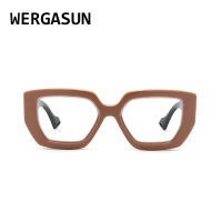 WERGASUN Ladies square Cat Eye Glasses Frames For Women Brand Designer Optical EyeGlasses Fashion Eyewear Computer Glasses