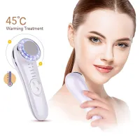 Ultrasonic Facial LED Photon Therapy Beauty Device Face Lifting Skin Tightening Anti Wrinkle Aging Facial Beauty Care Massager
