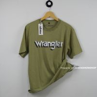 เสื้อยืดผู้ชายนำเข้า Wrangler USA เสื้อยืดนำเข้าเสื้อยืด3D มะกอก