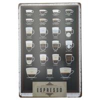 Vintage Metal Coffee Plaques - Retro ป้ายดีบุกโปสเตอร์บาร์ผับคลับ Cafe Home Plate Wall Decor Art