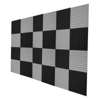 72 Pcs Acoustic Foam Board,Studio Wedge Tile,Acoustic Foam Soundproof Pyramid Studio Treatment Wall Panel 2.5X30X30cm