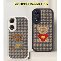 เคส OPPO Reno 8T 8Z 7Z 5G เคส OPPO Reno 8 5G เคส OPPO Reno8 T 5G โทรศัพท์มือถือหนังแกะ กันกระแทก กันรอยกล้อง ลายหมี สําหรับ