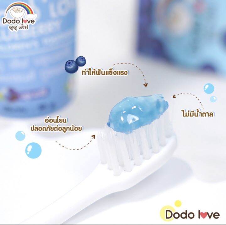 dodolove-ยาสีฟัน-สำหรับเด็ก-ชนิดเจลออร์แกนิค-มีฟลูออไรด์-1000-ppm