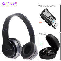 Wireless Headset Stereo Bluetooth Headphones Foldable Earpiece with Earphone Bag Game Helmets USB Adaptor for TV Internet Lesson