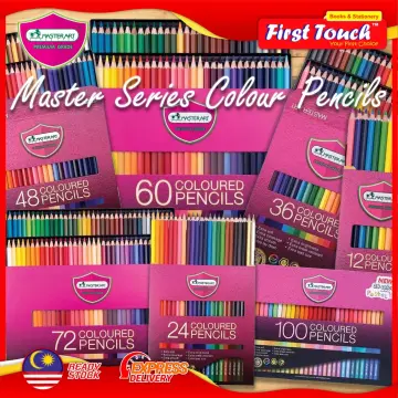 Box Set Masterart 124 Coloured Pencils Colors Coloring Drawing Art