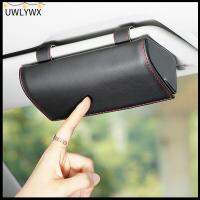 UWLYWX กระเป๋าเอกสารหนัง PU อเนกประสงค์,ภายในรถออแกไนเซอร์จัดเก็บที่เคสแว่นตาแว่นกันแดด