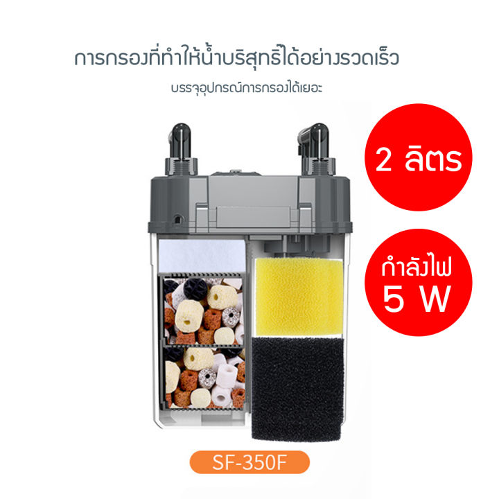 sobo-sf-350f-กรองน้ำตู้ปลานอกตู้-f-max-300l-h-5w-ข้างของตู้ปลา-แบบแขวน-ติดผนังตู้ปลา-สําหรับตู้ปลา-กรองไขมันตู้ปลา