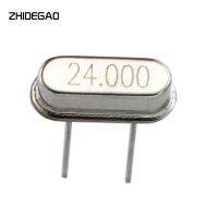 10pcs 24.000M 24.000MHZ 24MHz 24 MHZ ควอตซ์คริสตัลเรโซเนเตอร์ Passive Oscillator HC 49S ใหม่ ZHIDEGAO