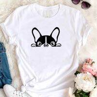 French Bulldog Pet Lover T Shirts Women Cotton Plus Size Female Summer Fashion Short Sleeve Tshirt Green Tops for Woman Drop