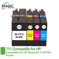 เข้ากันได้กับ HP 711XL 711 HP711เปลี่ยนตลับหมึกเต็มไปด้วยหมึกเข้ากันได้สำหรับเอชพี DesignJet T120เครื่องพิมพ์ T520