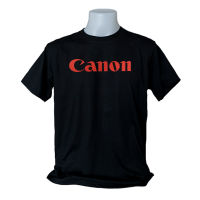 เสื้อยืดแขนสั้นคอกลมสีดำ CANON EOS T-shirt