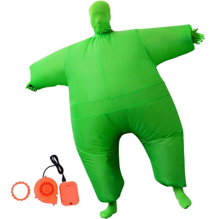 Green Inflatable Suit with Built-in Blower Battery Operated Inflatable ...