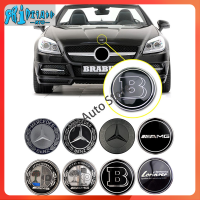 RTO 57Mm โครง Apple Mercedes Benz AMG Brabus Lorinser ฝากระโปรงหน้าตรงกลางฝากระโปรงหน้ารถตรารถยนต์รูปลอกสติกเกอร์พลาสติก ABS อัตโนมัติ