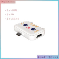 3-In-1ฮับ Usb Usb3.1 Type-C แท่นวางมือถือปลั๊ก-Play อะแดปเตอร์เครื่องแยกอเนกประสงค์ท่าเรือสำหรับ Ipad แท็บเล็ตที่เข้ากันได้