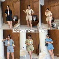 Downtown set ชุดเซ็ท 2 ชิ้น ขาสั้น แนวแคมป์ปิ้ง ซาฟารี เซ็ทน่ารักๆเกาหลี ป้าย BETTY.