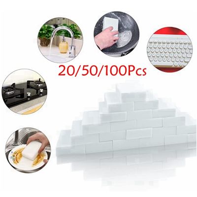 ﹊◕☑ 20/50/100 Pcs White Melamine Magic Sponge Eraser Nano Sponge Cleaning for Kitchen Office Bathroom Window