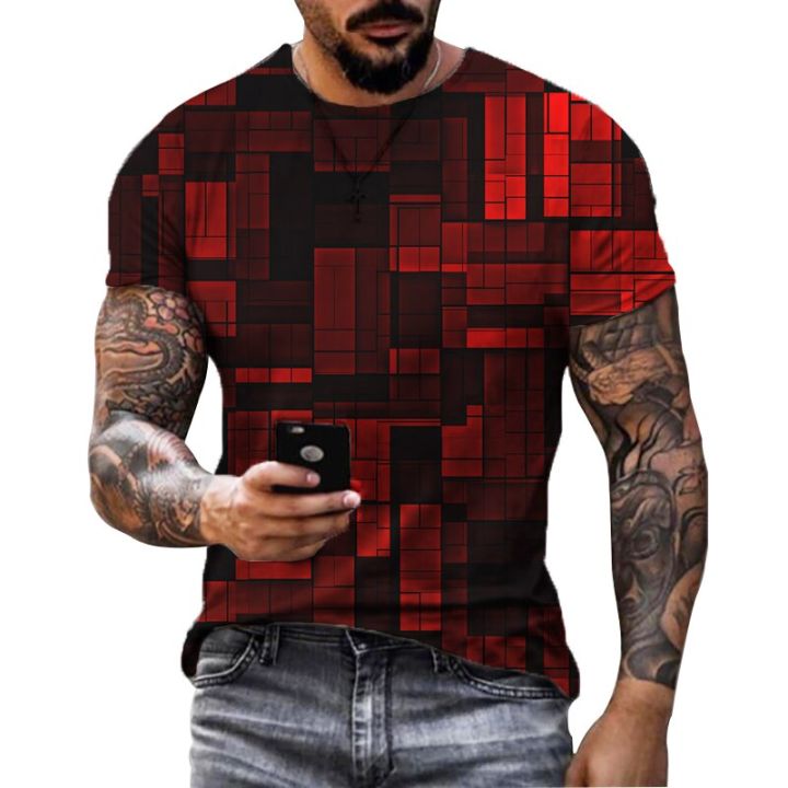 2022-เสื้อยืดผู้ชายตลกtop-3dการพิมพ์แฟชั่นแขนสั้นตลกเสื้อรอบคอแฟชั่นผู้ชายฤดูร้อนเสื้อยืด