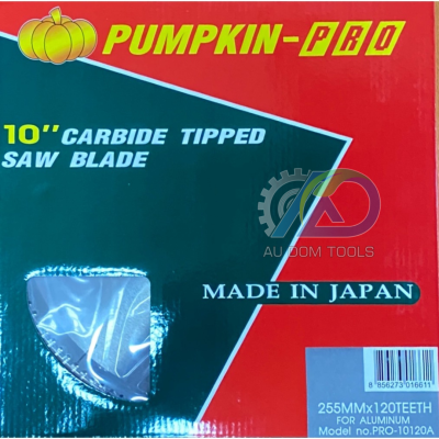 PUMPKIN ใบเลื่อยวงเดือนตัดอลูมีเนียมขนาด 10"x120T MADE IN JAPAN
